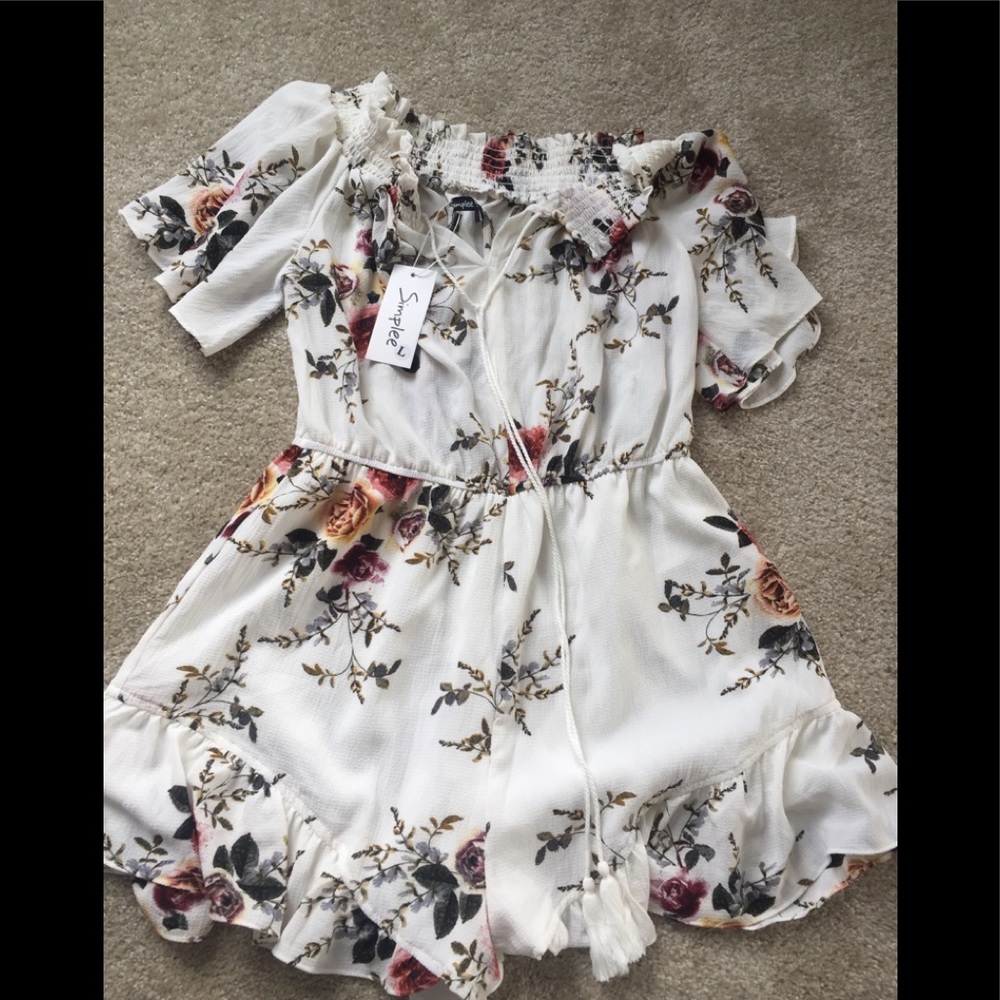 Summer off the shoulder romper